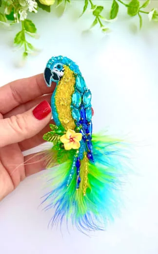Брошь «Попугай»