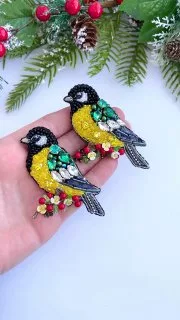 Броши: Синички