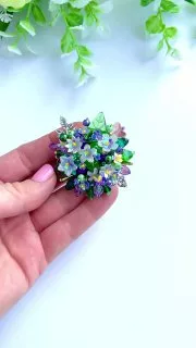 Брошь «Букет цветов»