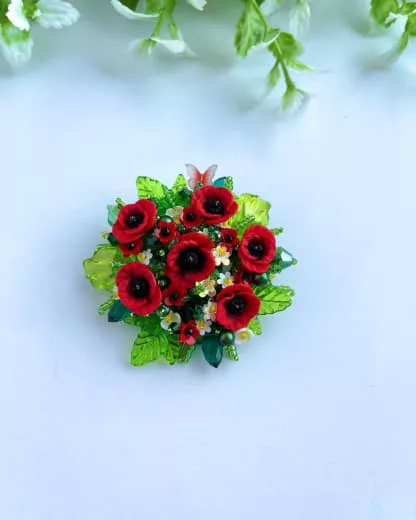 Брошь «Мак»