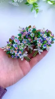 Брошь «Букет цветов»