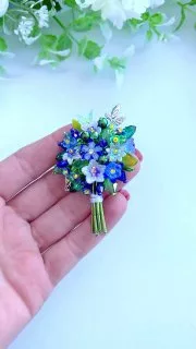 Брошь «Букет цветов»