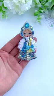 Броши: Матрешка, Русская красавица и Девушка