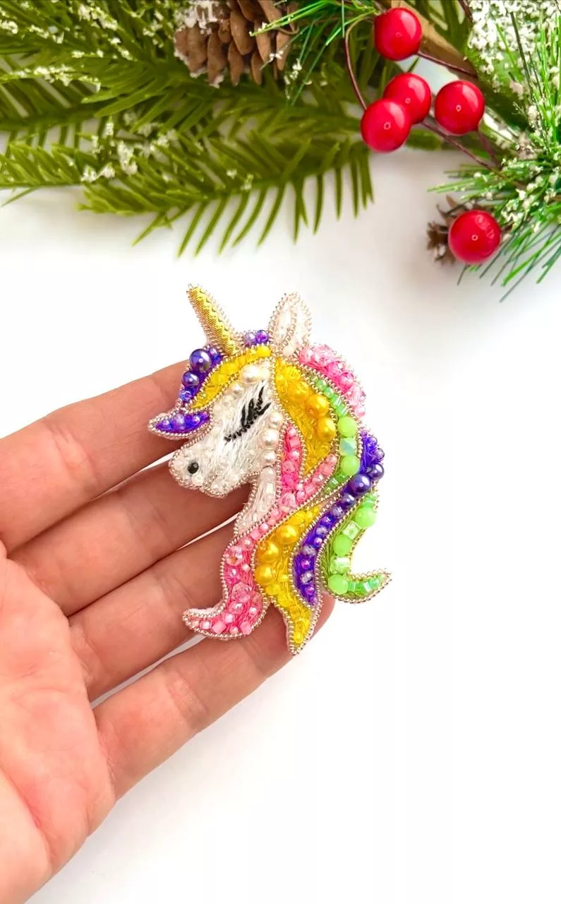 Брошь «Единорог»