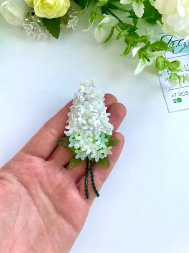 Набор для вышивки броши «Сирень»