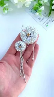 Броши: Одуванчик и Моносерьга