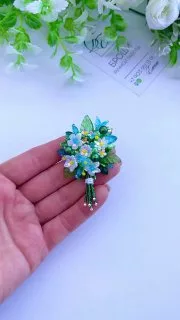 Брошь «Букет цветов»