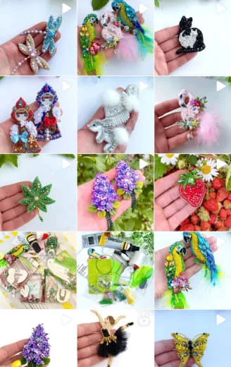 Подборка брошей из коллекции