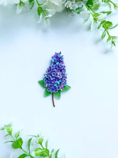 Брошь «Сирень»