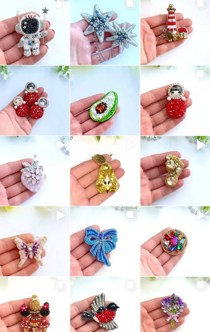 Подборка ярких брошей