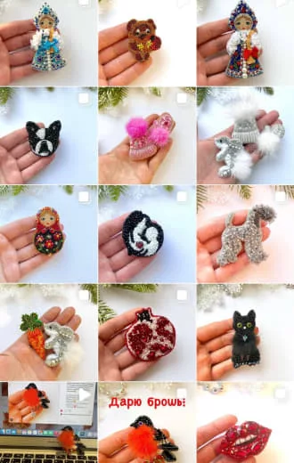 Подборка ярких брошей
