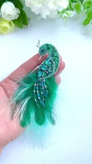 Брошь «Павлин»