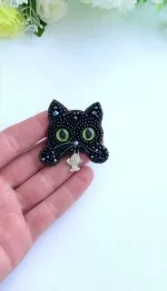 Броши: Котенок и Кошка