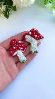 Броши: Гриб и Мухомор