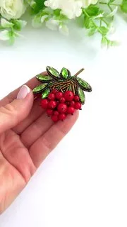 Броши: Рябина и Брошь пока