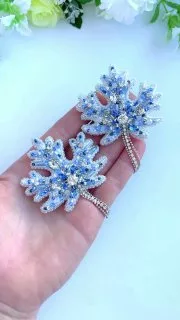 Броши: Лист и Снежинка