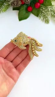 Брошь «Золотая рыбка»