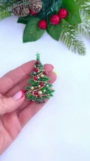 Брошь «Елочка»