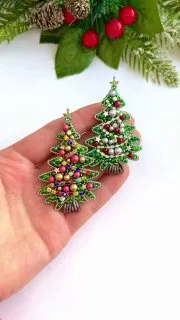 Брошь «Елочка»