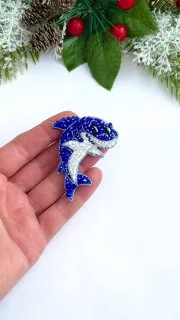 Броши: Акула, Рыбка и Море