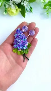 Брошь «Сирень»