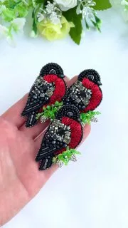 Брошь «Снегирь»