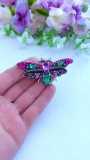 Броши: Мотылек и Бабочка
