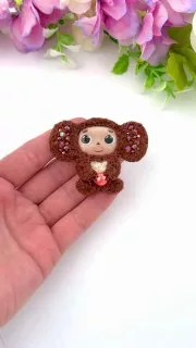 Набор для вышивки броши «Чебурашка»