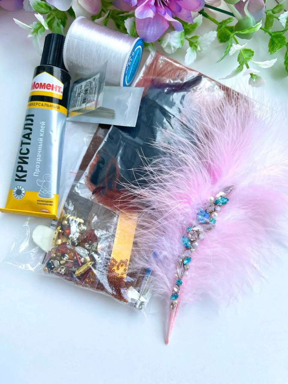 Набор для вышивки броши «Перо»