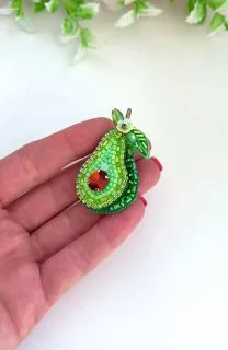 Брошь «Авокадо»