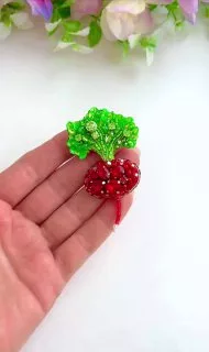 Брошь «Редиска»