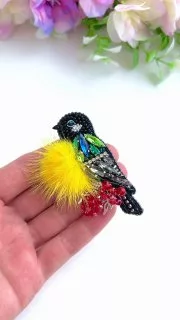 Брошь «Синичка»