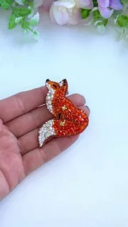 Броши: Лиса и Лисичка