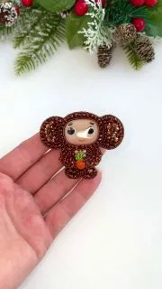 Брошь «Чебурашка»