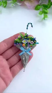 Брошь «Зонт-трость»