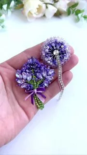 Броши: Одуванчик и Лаванда