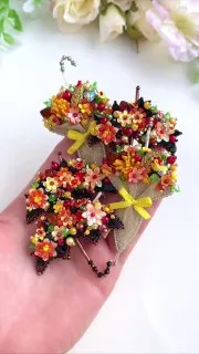 Брошь «Осенний зонт»