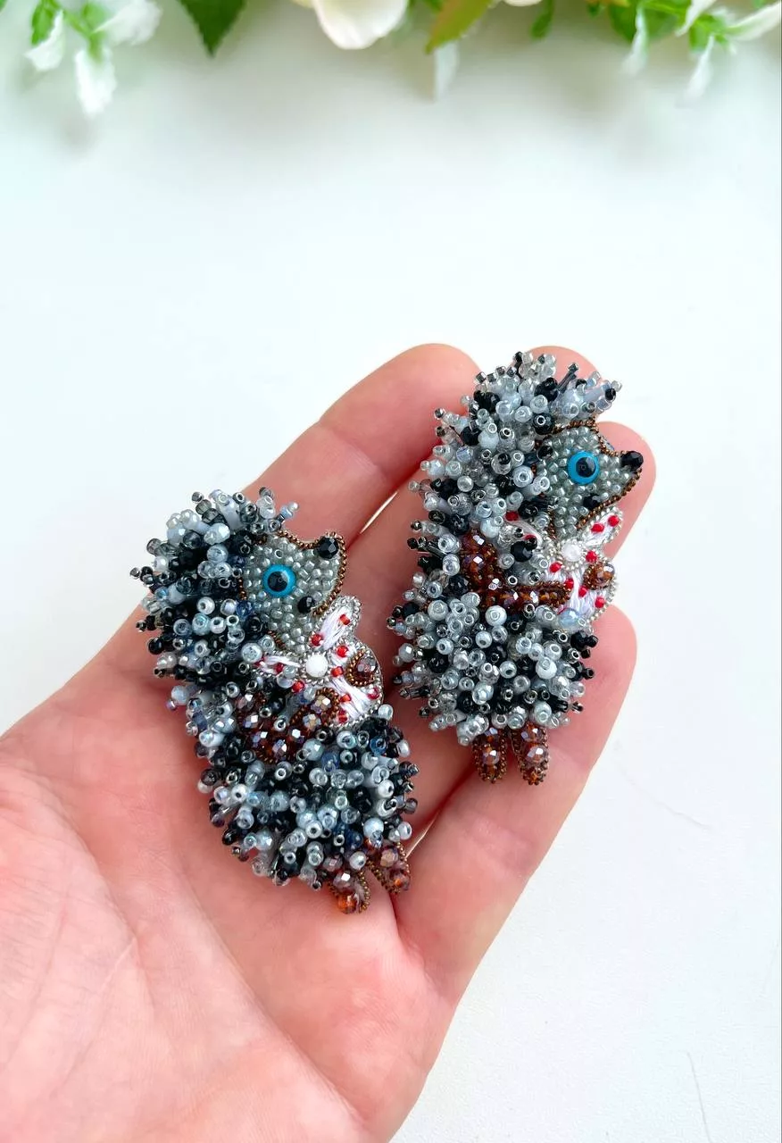 Брошь «Ежик в тумане»