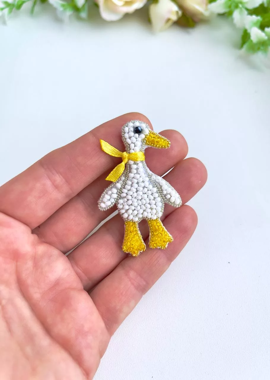 Брошь «Гусь-обнимака»