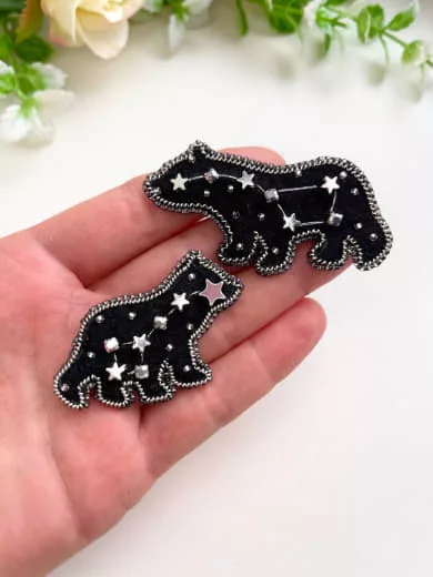 Броши: Медведица и Звезды