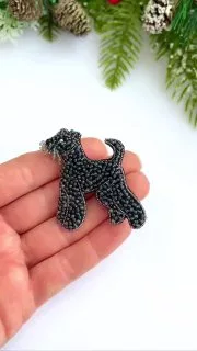 Брошь «Керри-блю-терьер»