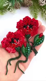 Брошь «Мак»