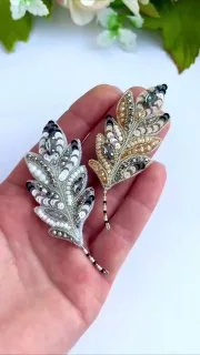 Броши: Перо, Перышко и Сова