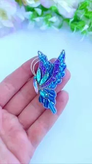 Броши: Мотылек и Бабочка