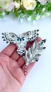 Броши: Перо, Сова и Перышко