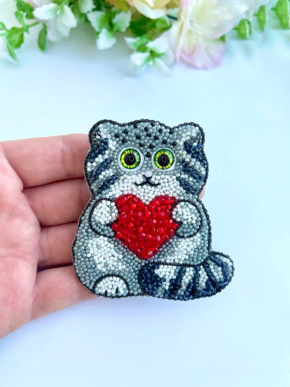 Брошь «Манул»