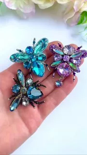 Броши: Мотылек, Светлячок и Бабочка