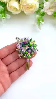 Броши: Букет цветов и Нежный, романтический букет