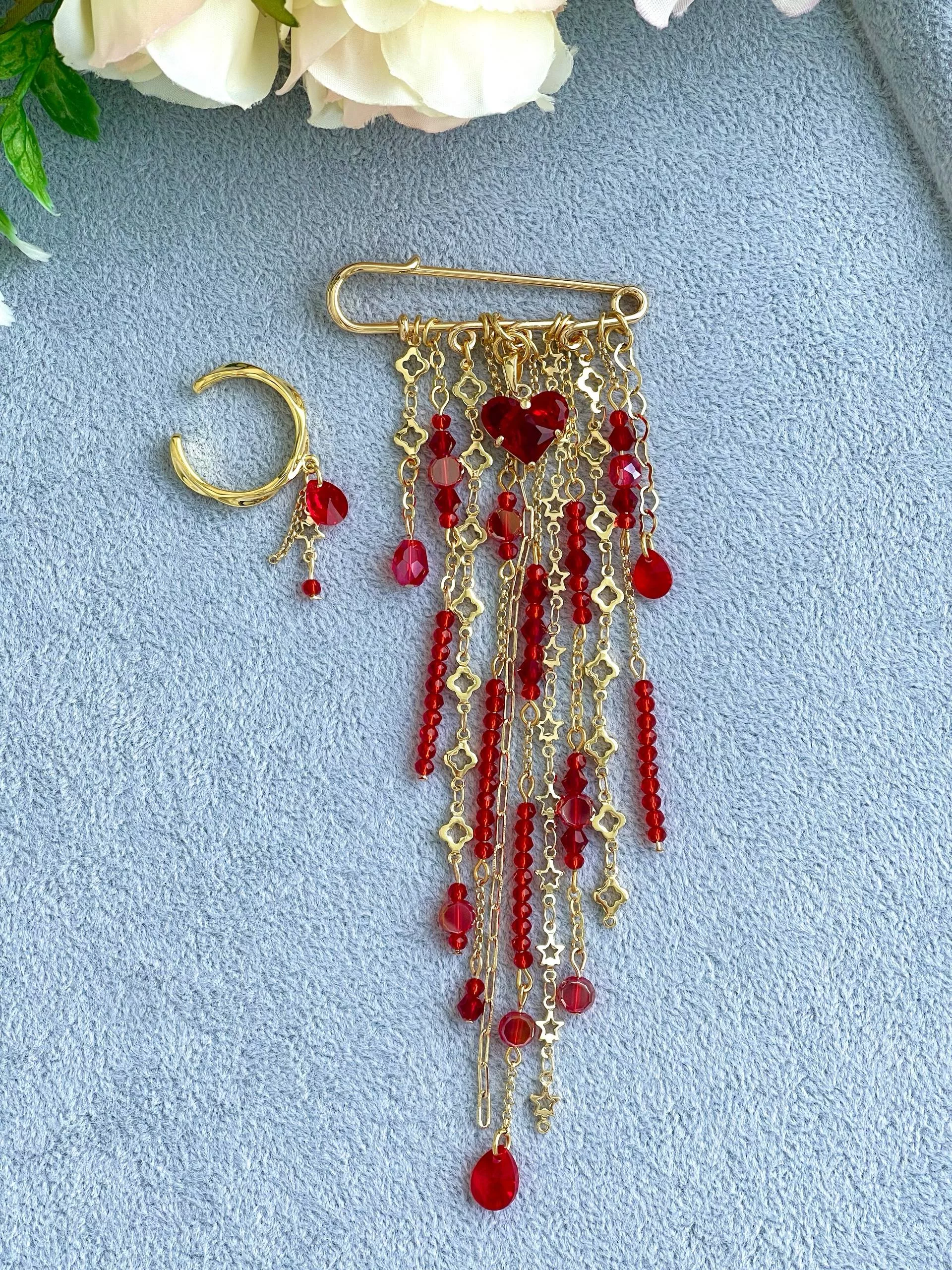 Броши: Булавка и Сет с кольцом